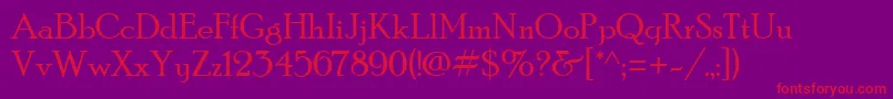 PoorRichard Font – Red Fonts on Purple Background