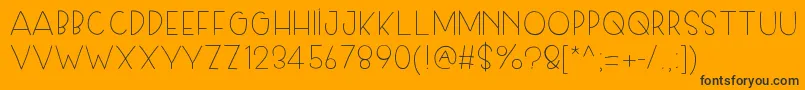 Skiplegday-Schriftart – Schwarze Schriften auf orangefarbenem Hintergrund