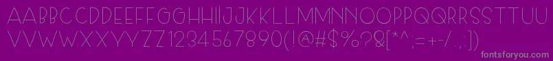 Skiplegday-Schriftart – Graue Schriften auf violettem Hintergrund