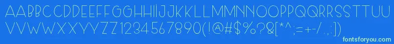 Skiplegday Font – Green Fonts on Blue Background