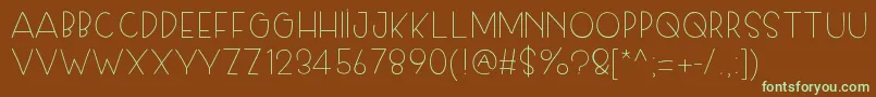 Skiplegday Font – Green Fonts on Brown Background