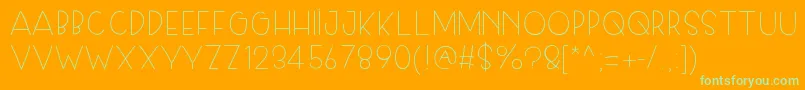 Skiplegday Font – Green Fonts on Orange Background