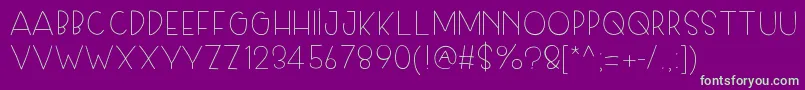 Skiplegday Font – Green Fonts on Purple Background