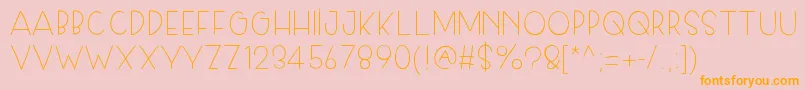 Skiplegday-Schriftart – Orangefarbene Schriften auf rosa Hintergrund