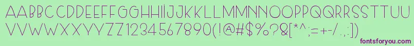 Skiplegday Font – Purple Fonts on Green Background