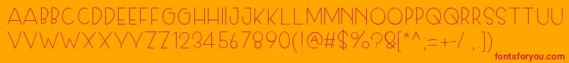 Skiplegday Font – Red Fonts on Orange Background