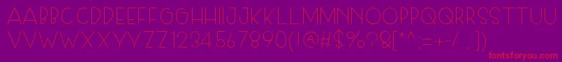 Skiplegday-Schriftart – Rote Schriften auf violettem Hintergrund