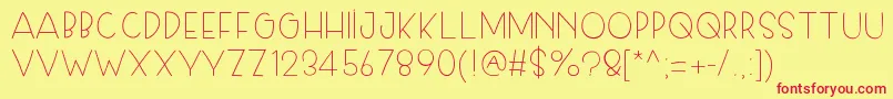 Skiplegday Font – Red Fonts on Yellow Background