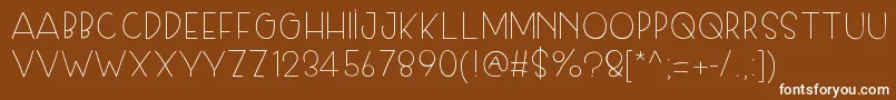 Skiplegday Font – White Fonts on Brown Background