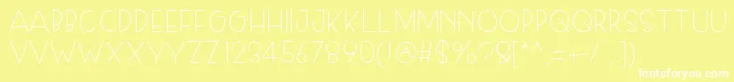 Skiplegday Font – White Fonts on Yellow Background