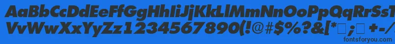 IsomarDisplayExpandedSsiExpandedItalic Font – Black Fonts on Blue Background