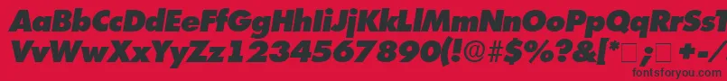 IsomarDisplayExpandedSsiExpandedItalic Font – Black Fonts on Red Background