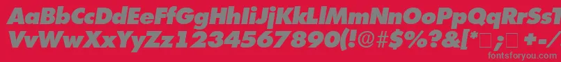 IsomarDisplayExpandedSsiExpandedItalic Font – Gray Fonts on Red Background