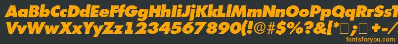 IsomarDisplayExpandedSsiExpandedItalic Font – Orange Fonts on Black Background