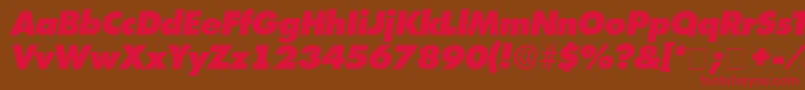 IsomarDisplayExpandedSsiExpandedItalic Font – Red Fonts on Brown Background