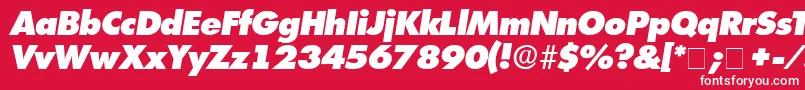 IsomarDisplayExpandedSsiExpandedItalic Font – White Fonts on Red Background