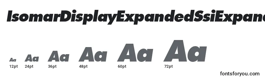 IsomarDisplayExpandedSsiExpandedItalic Font Sizes
