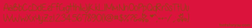 AnjelikaRose Font – Brown Fonts on Red Background