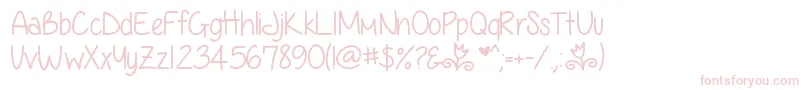 AnjelikaRose-fontti – vaaleanpunaiset fontit