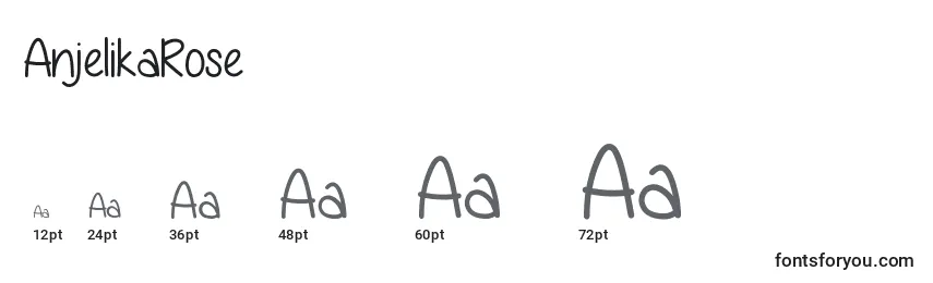 Размеры шрифта AnjelikaRose