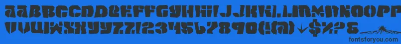 Spacejv2 Font – Black Fonts on Blue Background