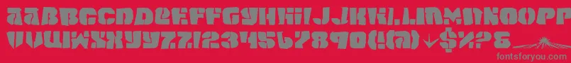 Spacejv2 Font – Gray Fonts on Red Background