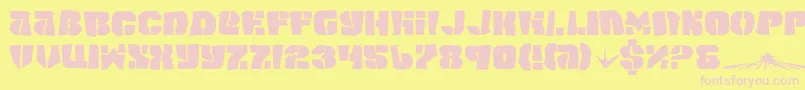 Spacejv2 Font – Pink Fonts on Yellow Background