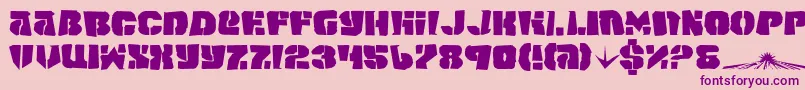 Spacejv2 Font – Purple Fonts on Pink Background