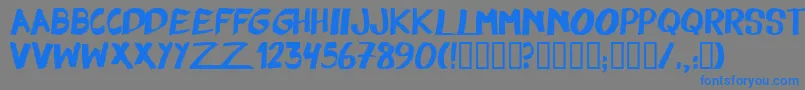 Feltpen ffy Font – Blue Fonts on Gray Background