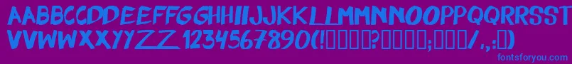 Feltpen ffy Font – Blue Fonts on Purple Background