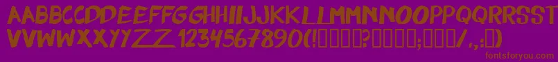 Feltpen ffy Font – Brown Fonts on Purple Background