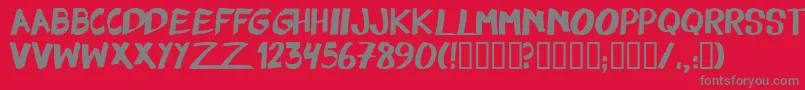 Feltpen ffy Font – Gray Fonts on Red Background