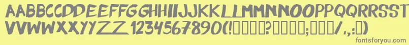 Feltpen ffy Font – Gray Fonts on Yellow Background