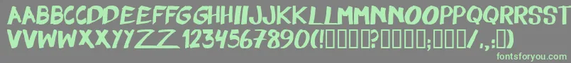 Feltpen ffy Font – Green Fonts on Gray Background