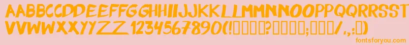 Feltpen ffy Font – Orange Fonts on Pink Background