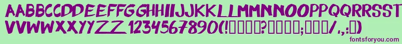 Feltpen ffy Font – Purple Fonts on Green Background