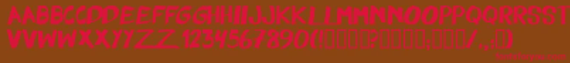 Feltpen ffy Font – Red Fonts on Brown Background