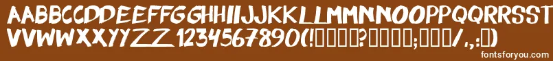 Feltpen ffy Font – White Fonts on Brown Background