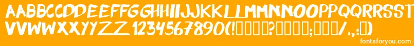 Feltpen ffy Font – White Fonts on Orange Background