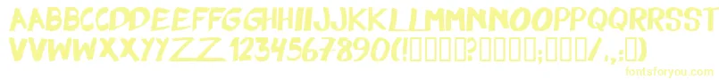 Feltpen ffy Font – Yellow Fonts on White Background