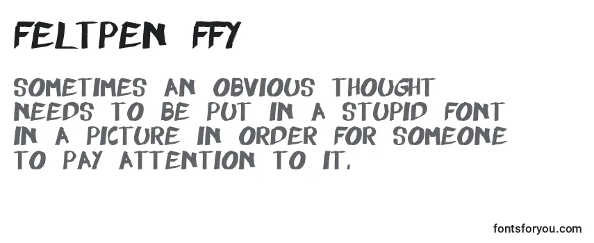 Обзор шрифта Feltpen ffy