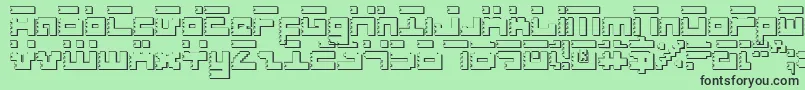 フォントRoids – 緑の背景に黒い文字