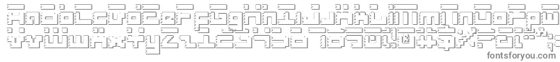 Roids-fontti – harmaat kirjasimet valkoisella taustalla