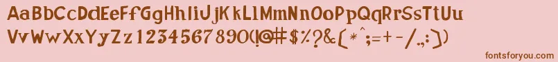 JoseDeOliveira Font – Brown Fonts on Pink Background
