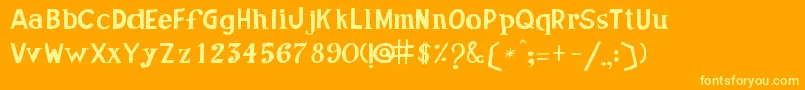 JoseDeOliveira-fontti – keltaiset fontit oranssilla taustalla