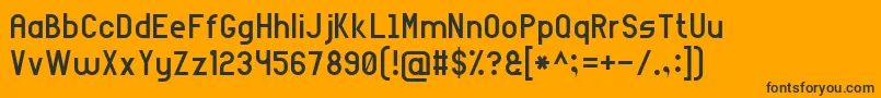 ArialNarrow7 Font – Black Fonts on Orange Background