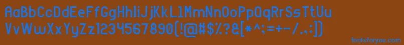 ArialNarrow7 Font – Blue Fonts on Brown Background