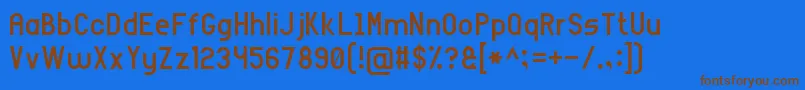 ArialNarrow7 Font – Brown Fonts on Blue Background