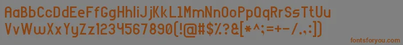 ArialNarrow7 Font – Brown Fonts on Gray Background
