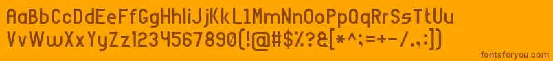 ArialNarrow7 Font – Brown Fonts on Orange Background